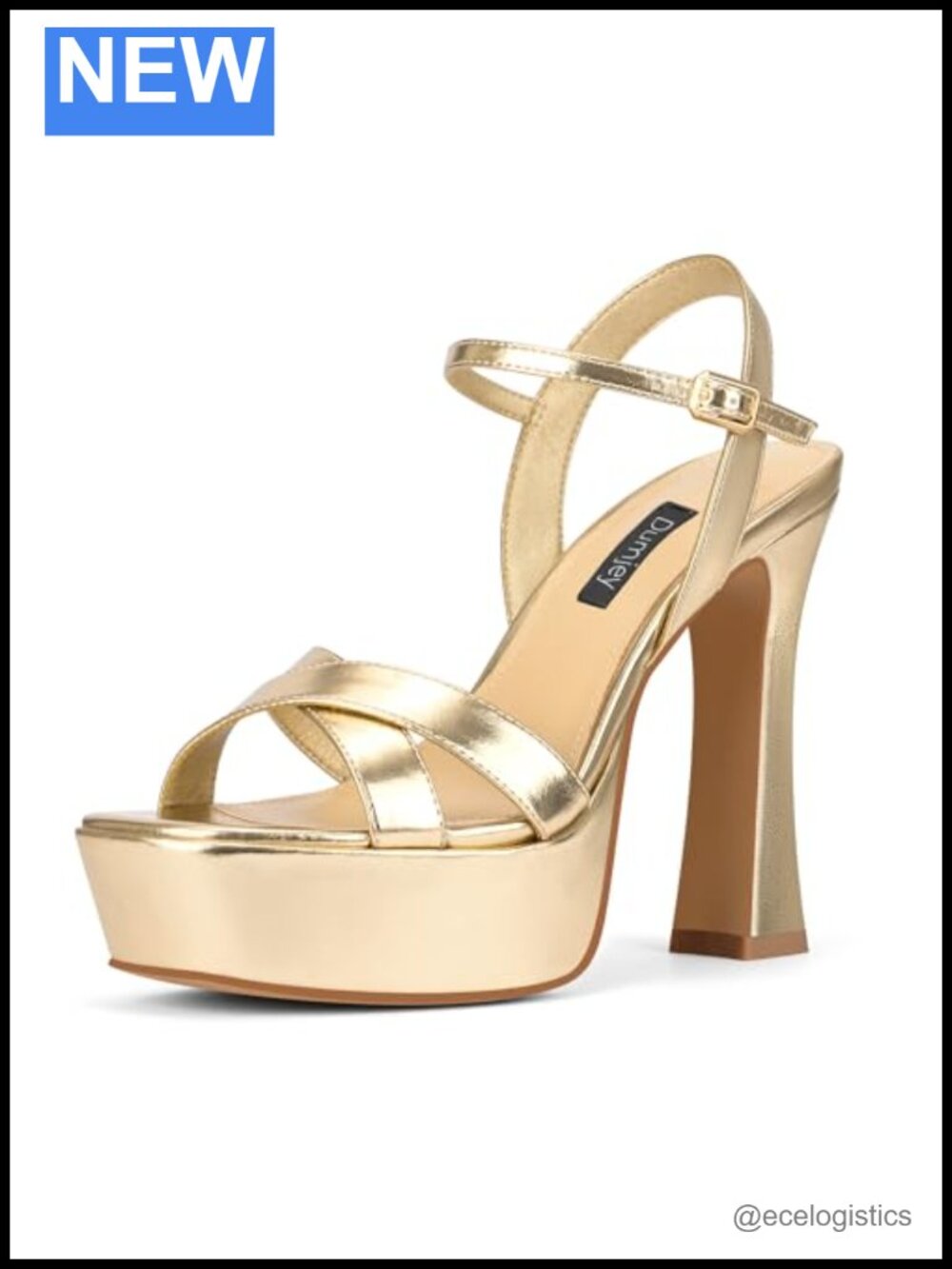 Chunky High Heel Platform Sandals with Ankle Strap Square Toe